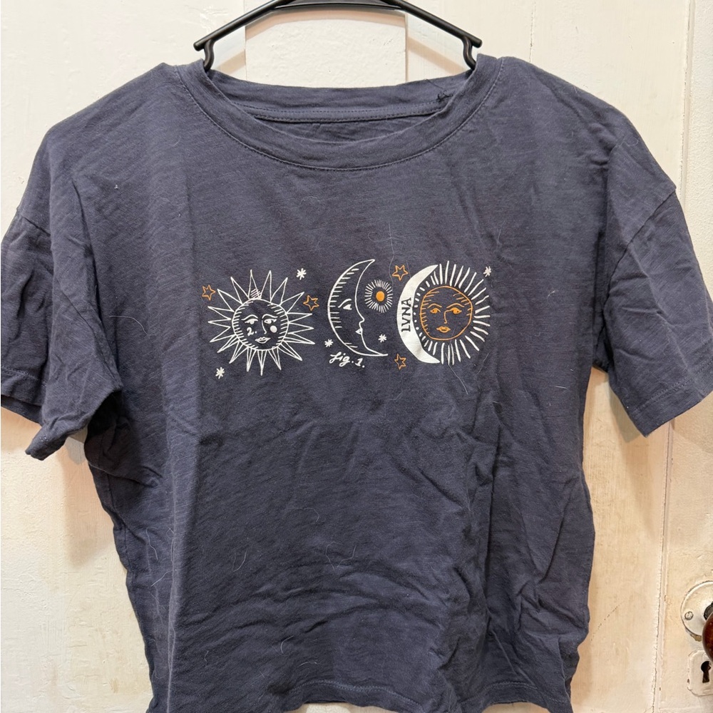 C.C Charcoal Tee with Yellow Sun Design